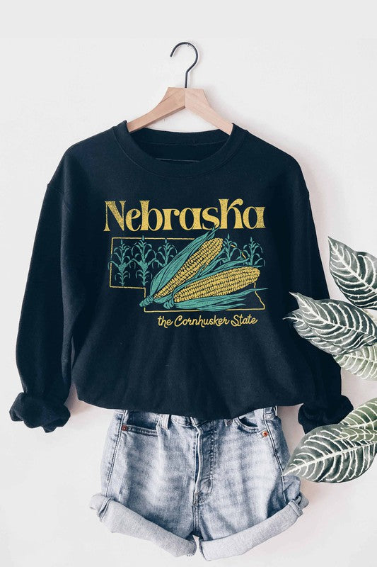 Nebraska State Sweatshirt Plus Size