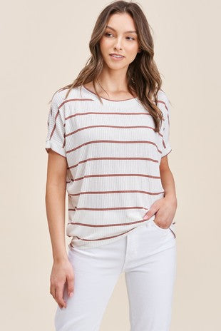 Rust Stripe Top