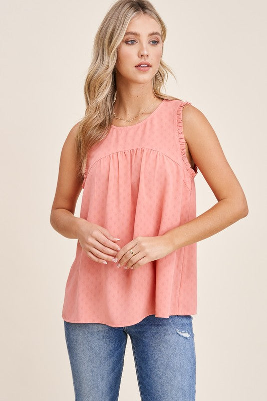 Ruffled Sleeveless Top