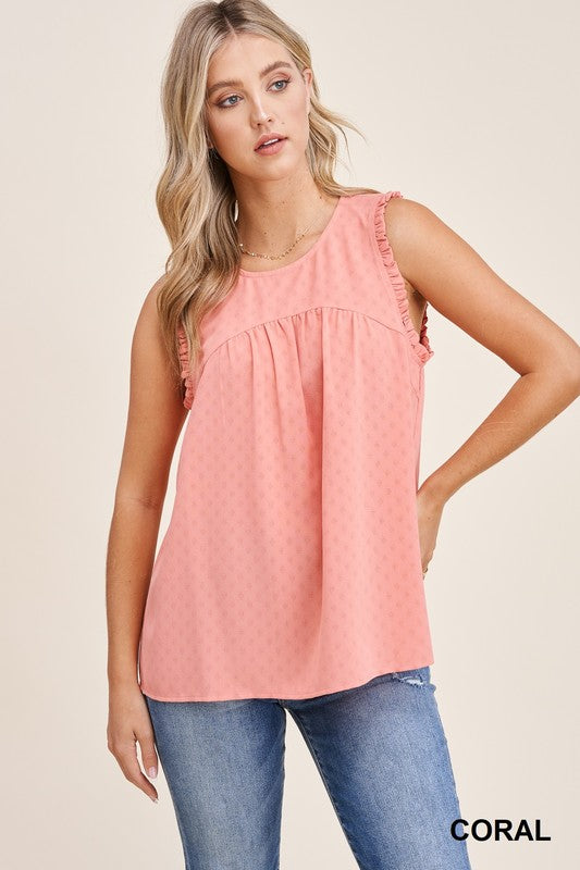 Ruffled Sleeveless Top