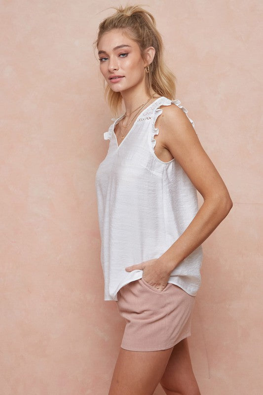 Lace V-Neck with Back Detail