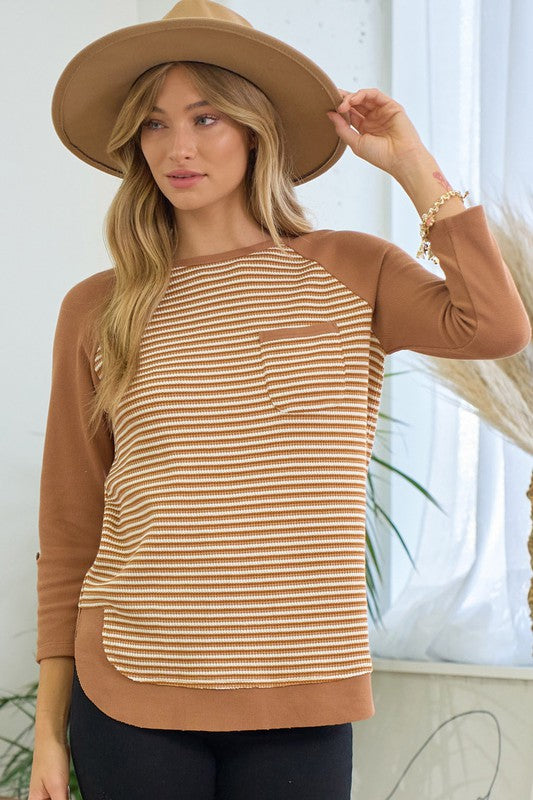 Striped Raglan Top