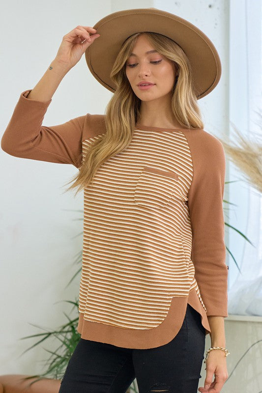 Striped Raglan Top