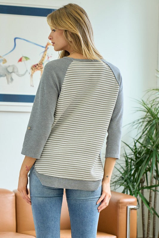 Striped Raglan Top