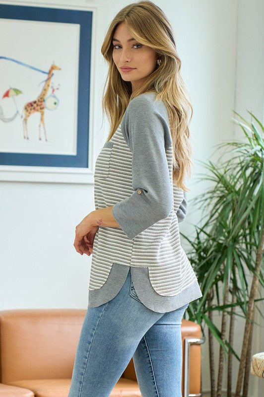 Striped Raglan Top