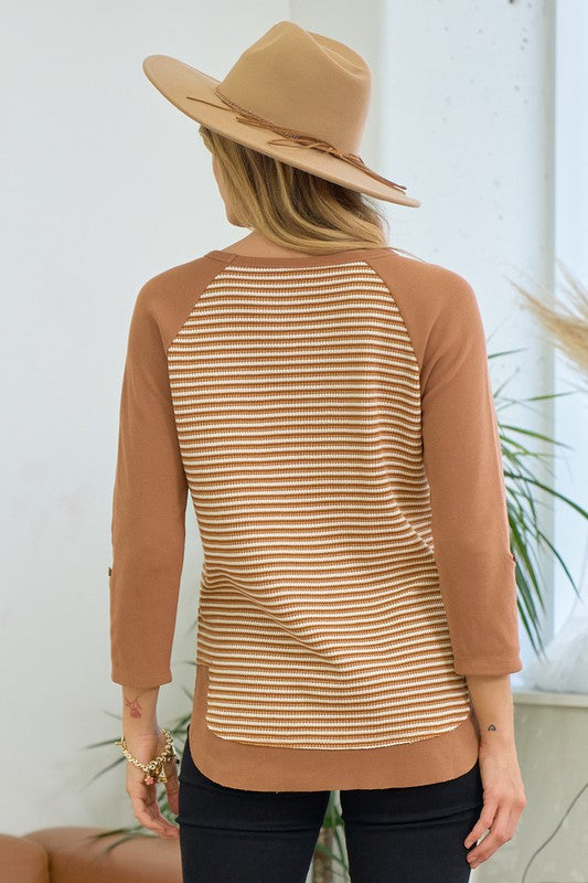 Striped Raglan Top