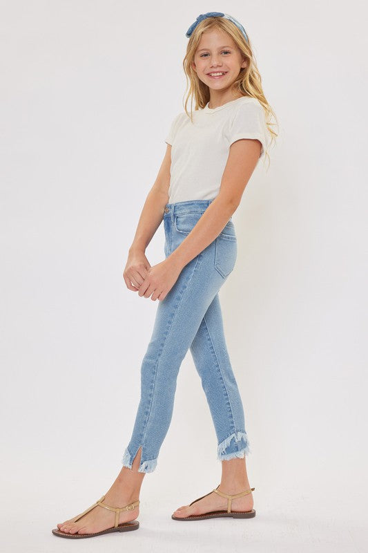 KanCan Girls High Rise Ankle Skinny Jeans