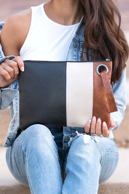 Colorblock Clutch