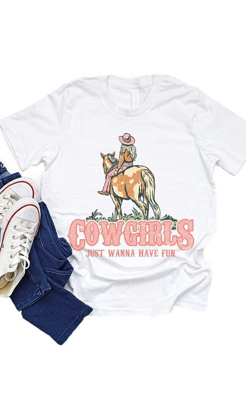 Youth Cowgirls Just Want to Have Fun T-Shirt