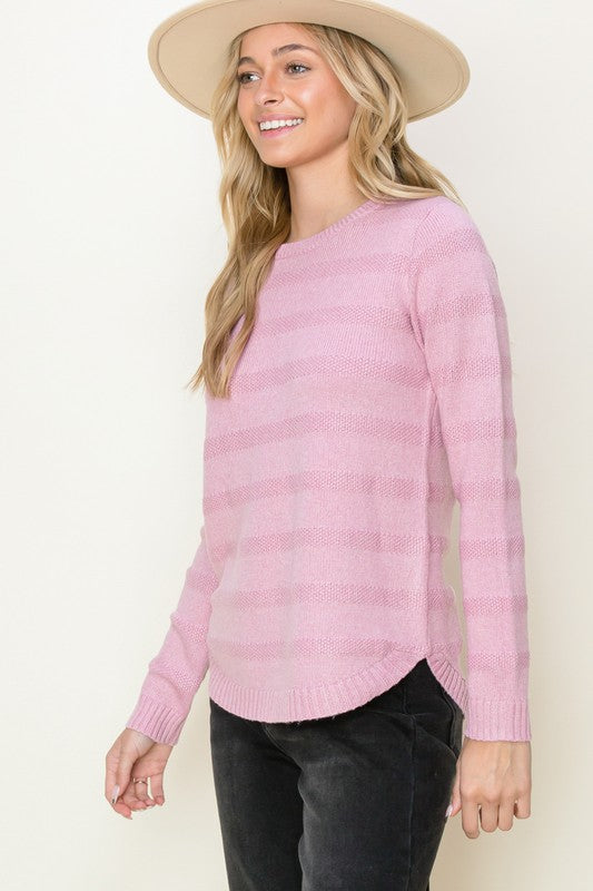 Textured Striped Sweater