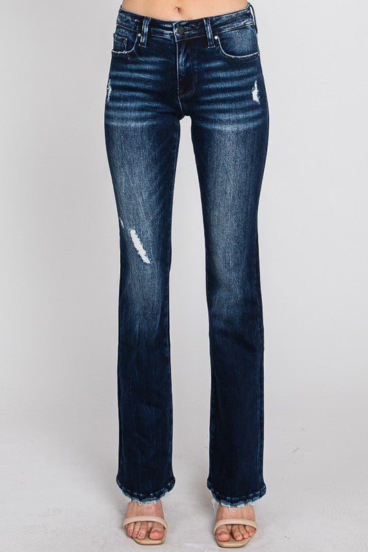 Petra Mid Rise Stretch Classic Bootcut Jeans