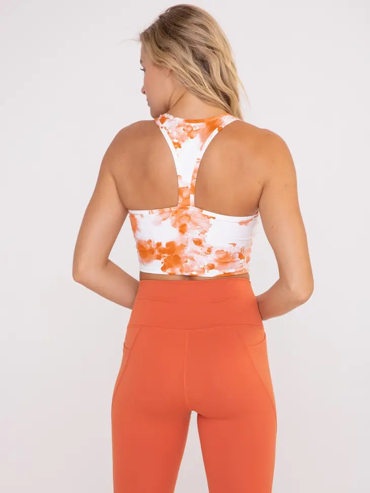 Mono B Citrus Floral Extreme Racerback Sports Bra