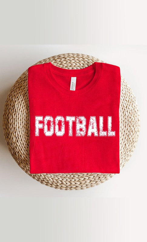 Distressed Football  Graphic Tee