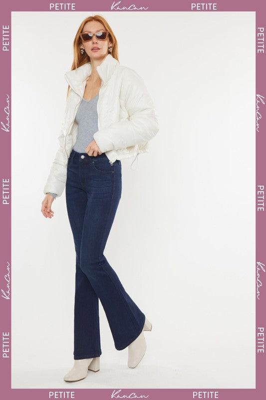 KanCan Petite Ashley Mid Rise Flare Jeans