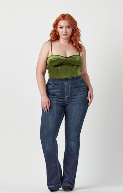 Plus Size Cello High Rise Flare Jegging Sandhills Clothing Co