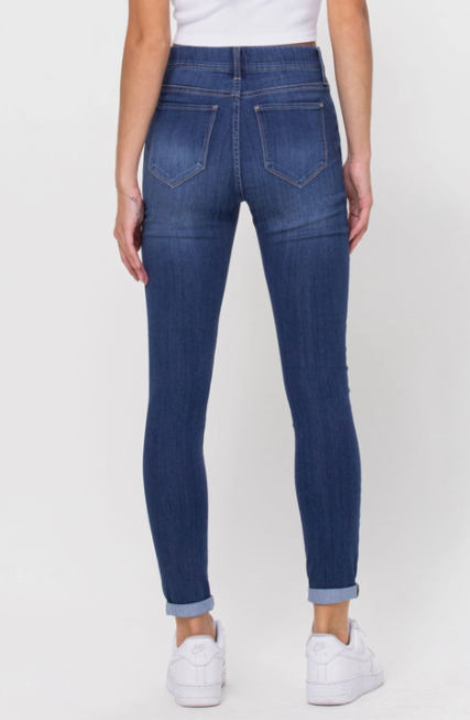 Cello Mid Rise Pull-On Skinny Jeans