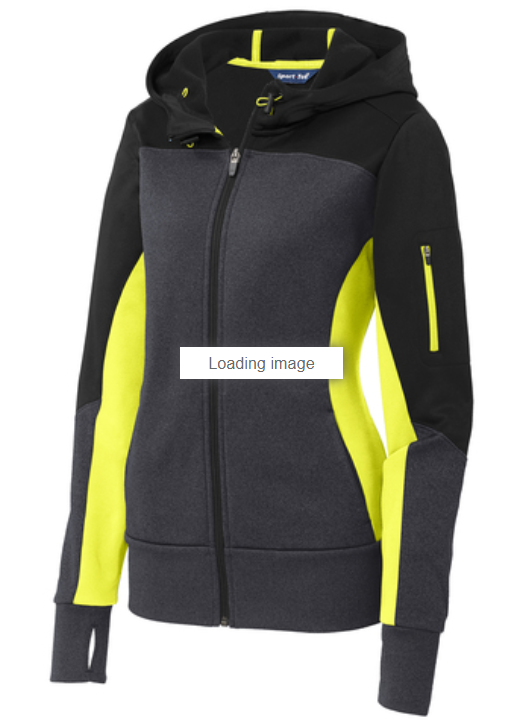 Cyclones Ladies Tech Fleece Colorblock Full-Zip Hooded Jacket