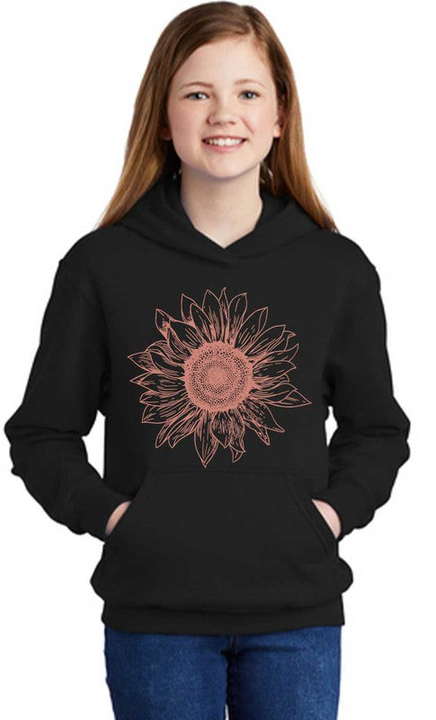 Youth Boho Sunflower Hoodie