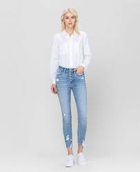 Vervet Button Fly High Rise Skinny Jeans