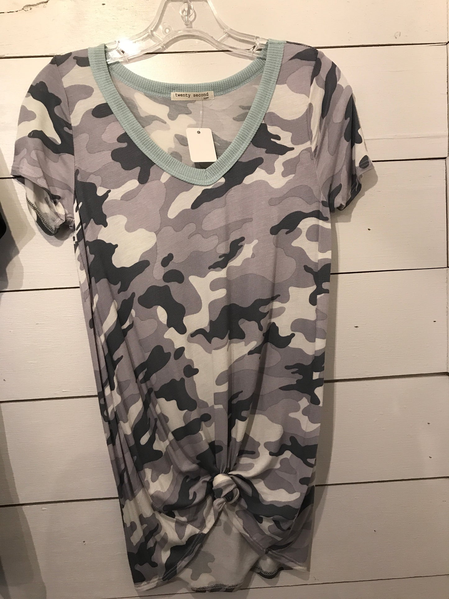 Camo V Neck