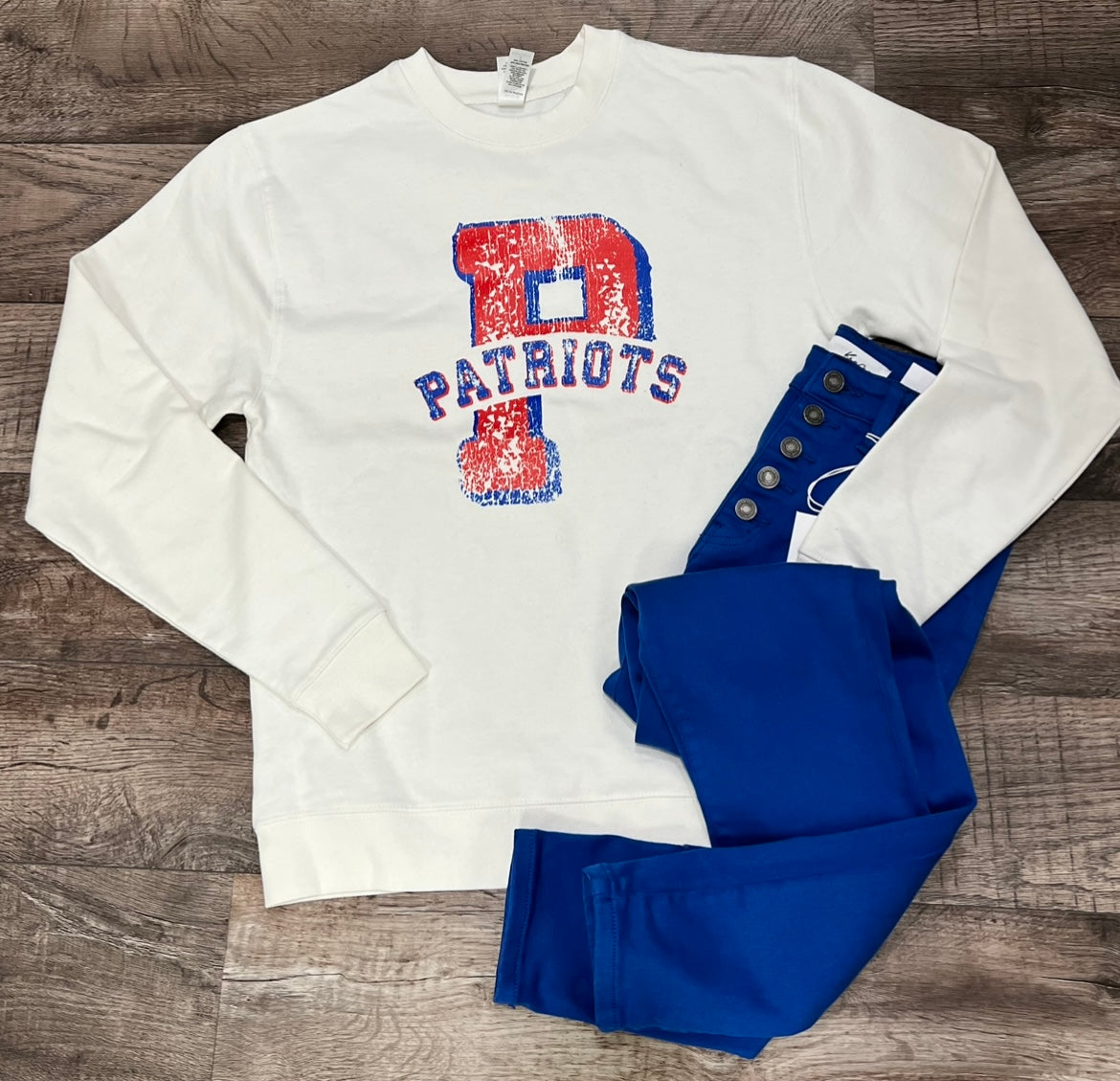 Patriot White Crewneck Sweatshirt