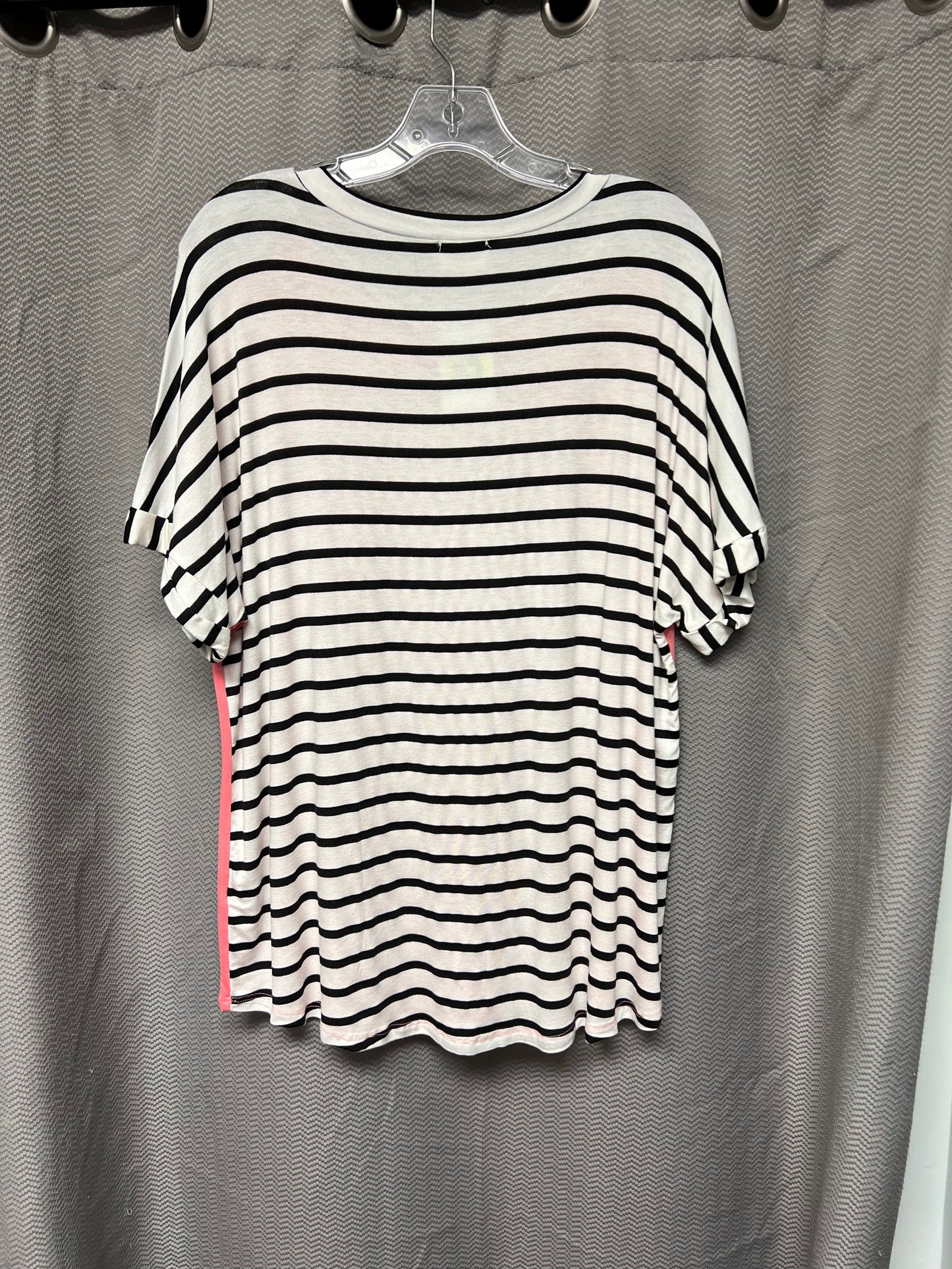 Coral Pink Striped Top